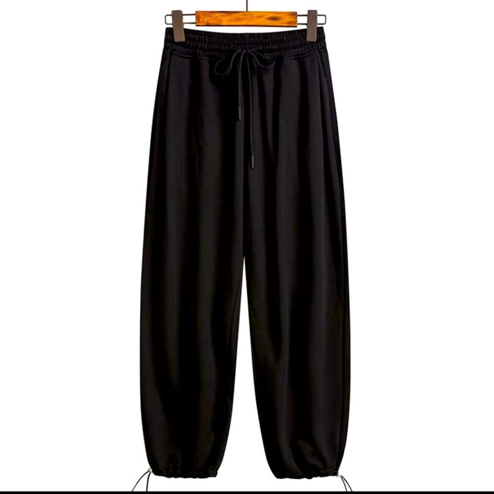 Crop sweatpants with drawstrings